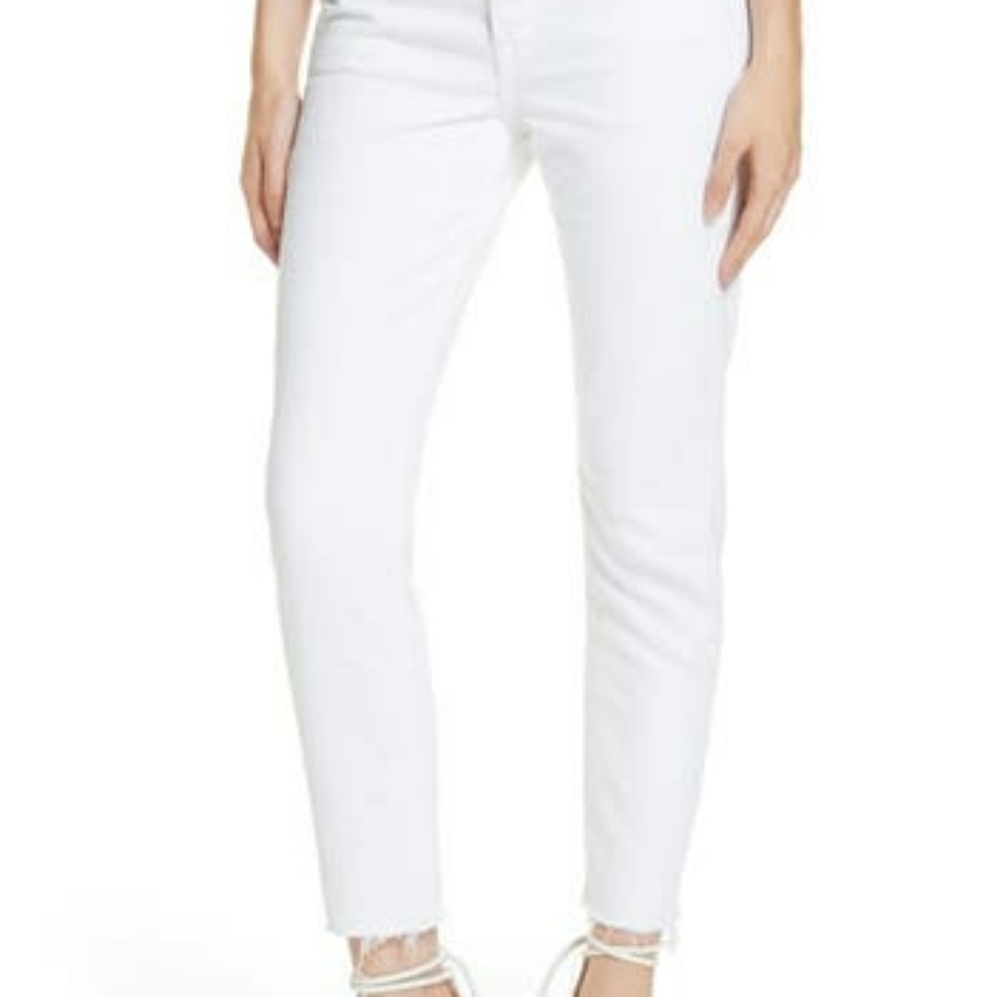 Grlfrnd White Karolina Flag Jeans 26